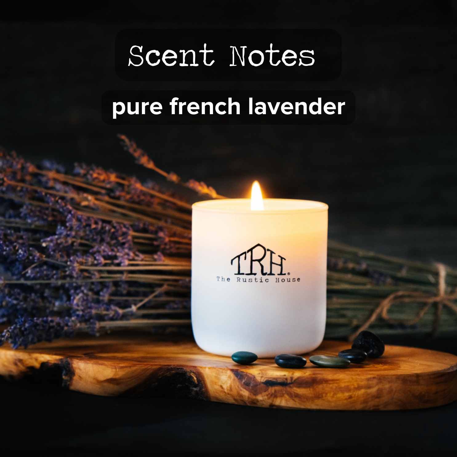 French Lavender Glass Candle | The Rustic House