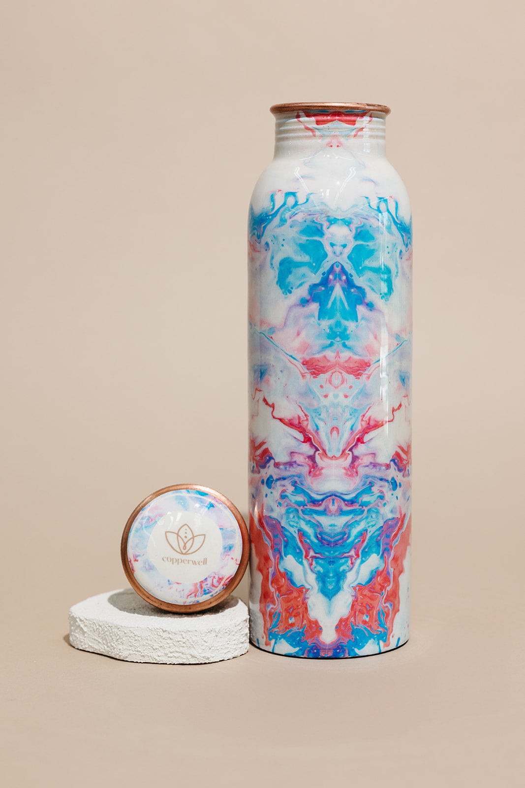 Watercolor Copper Bottle (34oz) | Lucky Owl