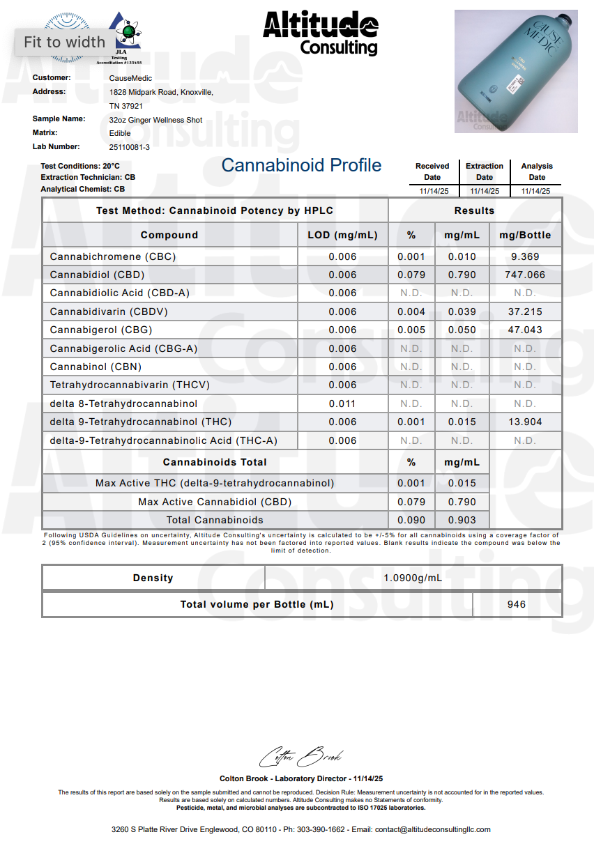 CBD Wellness Shot | Cause + Medic