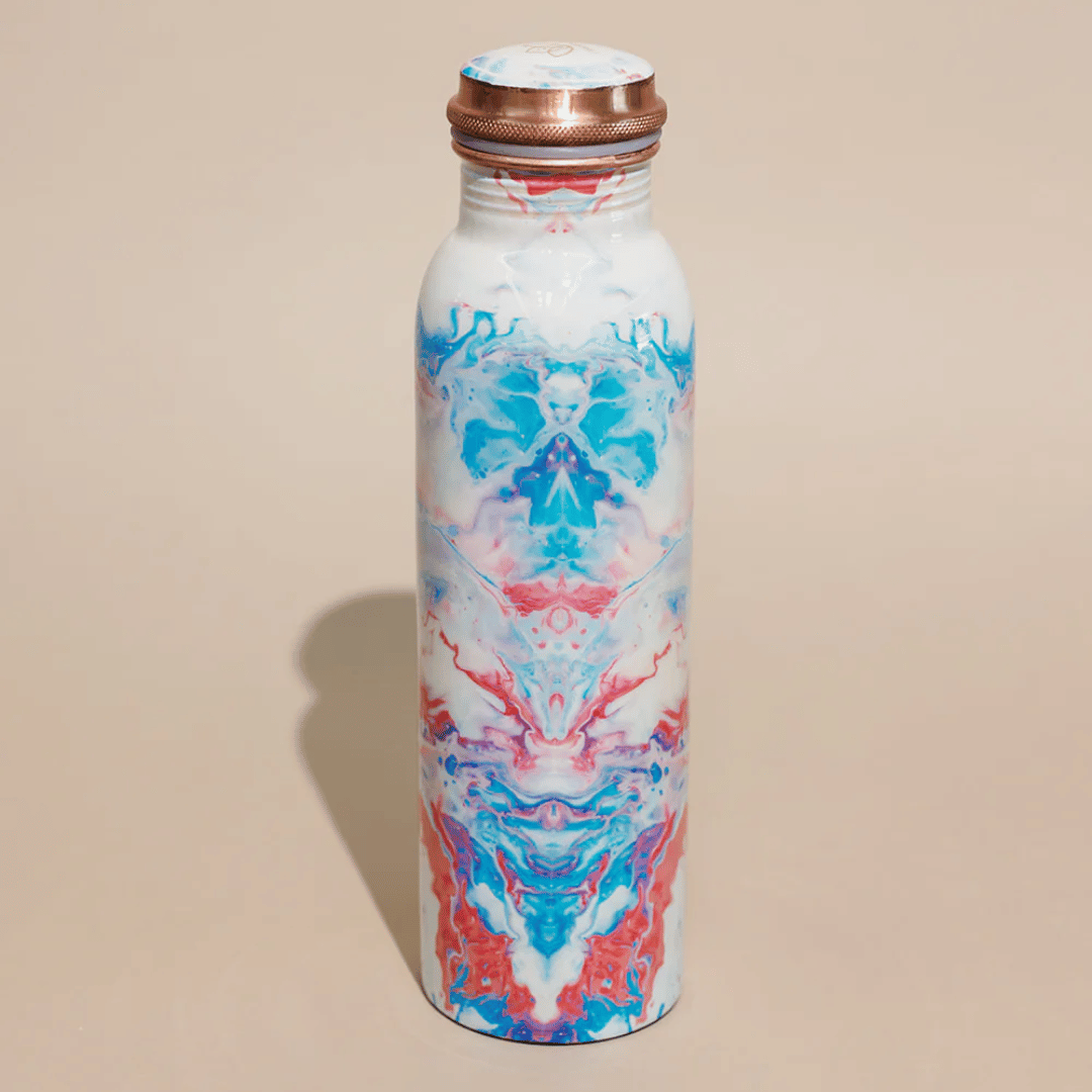 Watercolor Copper Bottle (34oz) | Lucky Owl