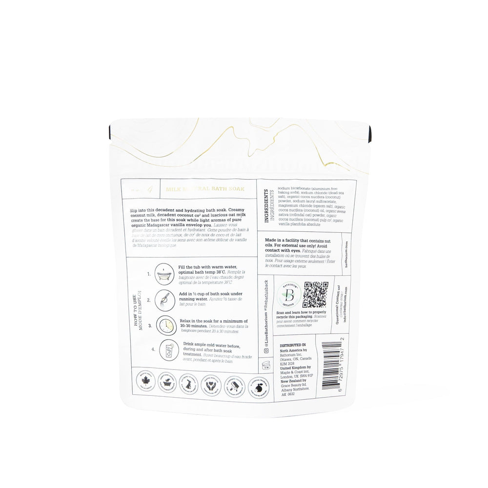 Coconut + Vanilla Milk Mineral Soak 650g | Bathorium