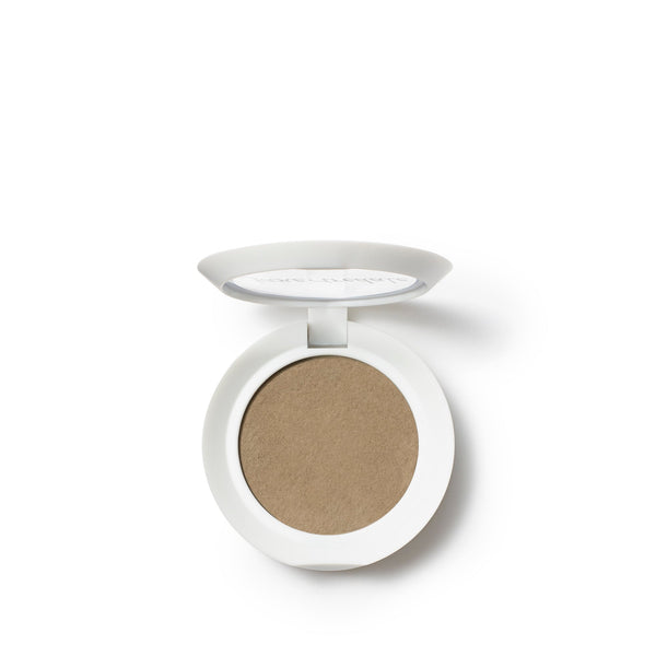 Open compact of PureBrow Brow Powder | Jane Iredale in a neutral blonde shade, displayed on a white background for skincare and beauty wellness.
