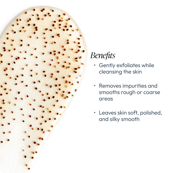 Close-up of a textured exfoliating surface with small brown bamboo particles, highlighting the Blue Bamboo Exfoliator for Body | Circadia benefits for smooth, polished skin in skincare and body care.