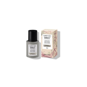 Eau De Toilette | [ comfort zone ] aromatic perfume bottle next to its floral patterned box, promoting relaxation and wellness in skincare and body care.