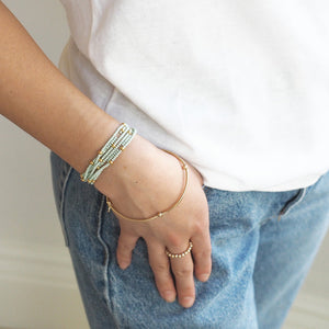 Wonder Wrap Bracelet (Cream Pearl & Gold Multi) | Love You More