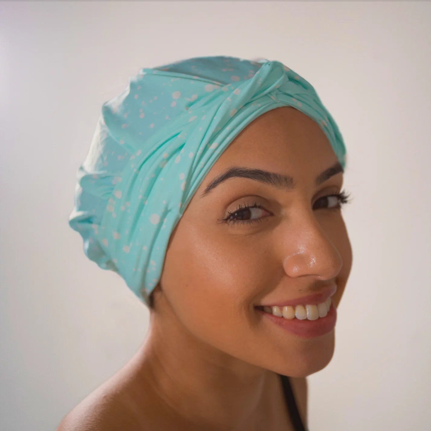 Hair Turban in Mint Splatter | D'Hair