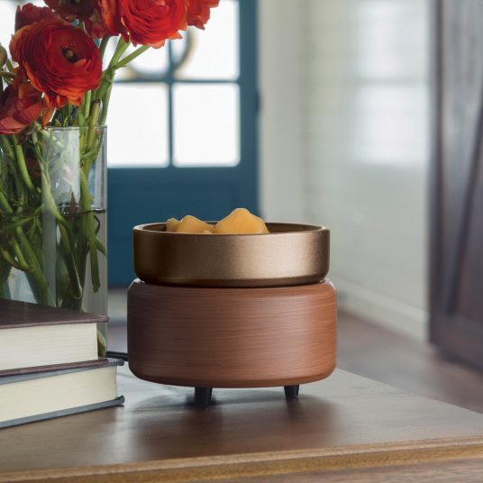Pewter Walnut 2-In-1 Classic Fragrance Warmer | Soy Delicious + Candle Warmers