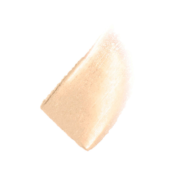 A smooth, light beige swatch of HydroPure™ Tinted Serum with Hyaluronic Acid & CoQ10 | Jane Iredale, demonstrating its creamy texture and subtle tint for skincare.