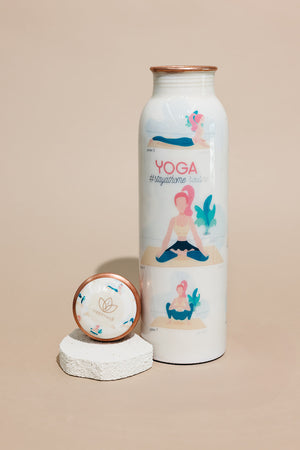 Yoga Girl Copper Bottle (34oz) | Lucky Owl