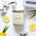 Linen Full Size Candle | Soy Delicious