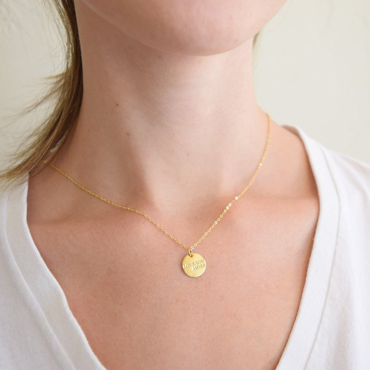 Love You More Coin Necklace (Gold) | Love You More