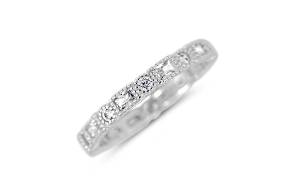 Serene Beauty Ring | Little Sparkles featuring a delicate silver band adorned with small, sparkling diamonds arranged in an elegant design for a refined look.