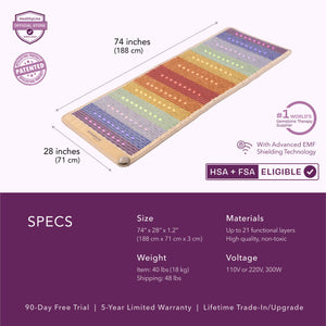Rainbow Chakra Mat™ Large 7428 Firm - Photon PEMF Inframat Pro® 4th Edition | HealthyLine