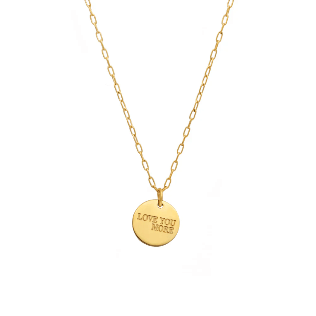 Love You More Coin Necklace (Gold) | Love You More