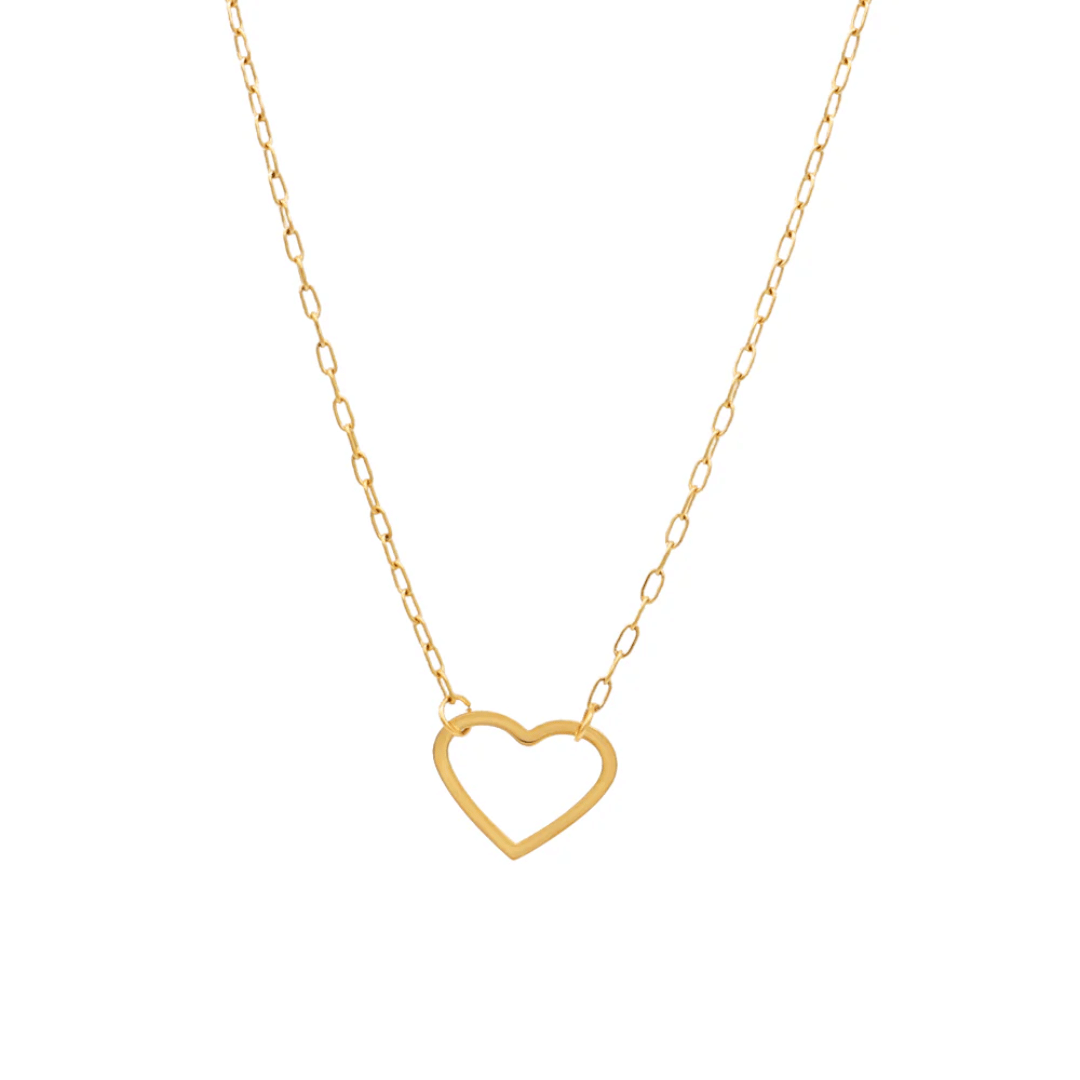 Follow Your Heart Silhouette Necklace (Small / Gold) | Love You More