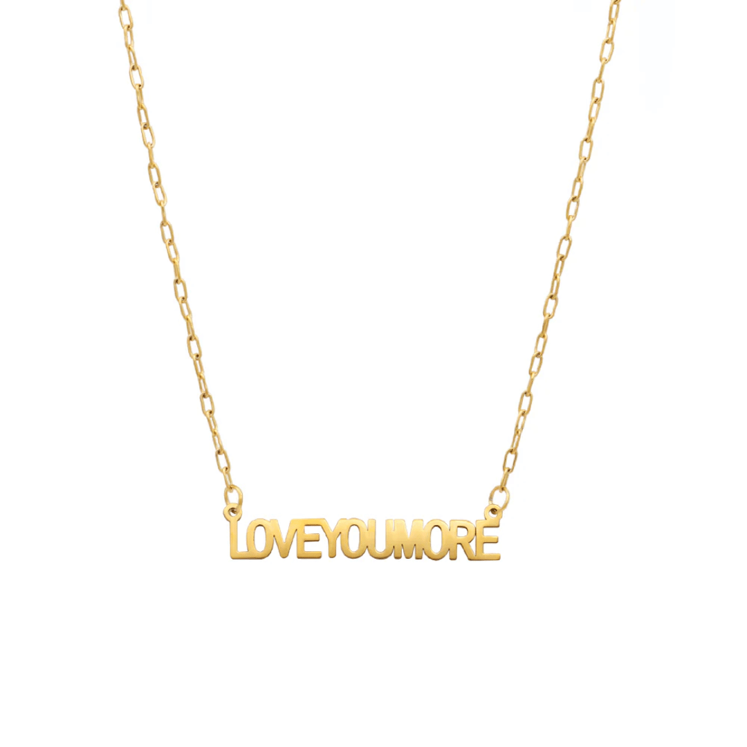 Love You More Bar Gold Necklace | Love You More