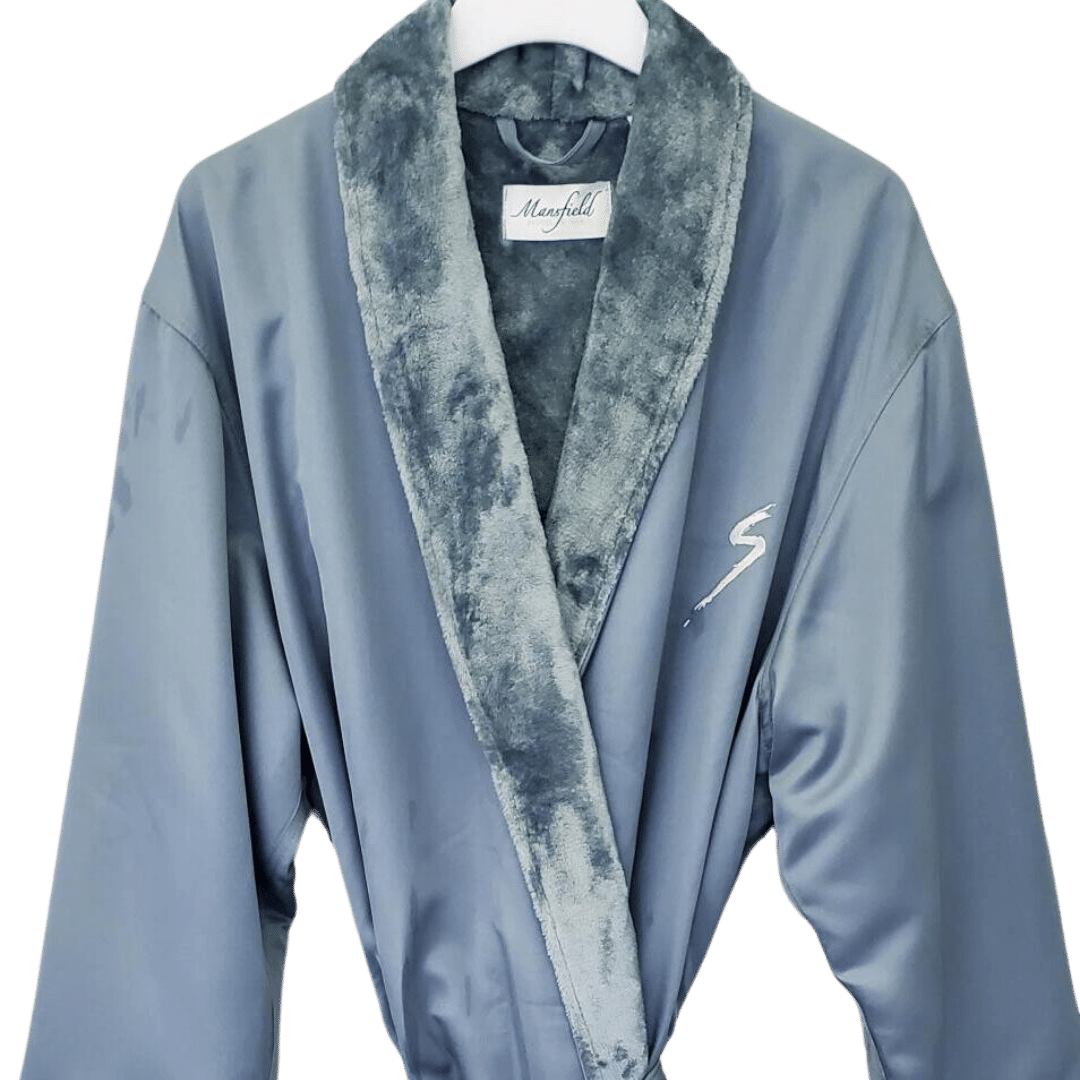 Microfiber Shimmer Lined Robe - Teal | Mansfield