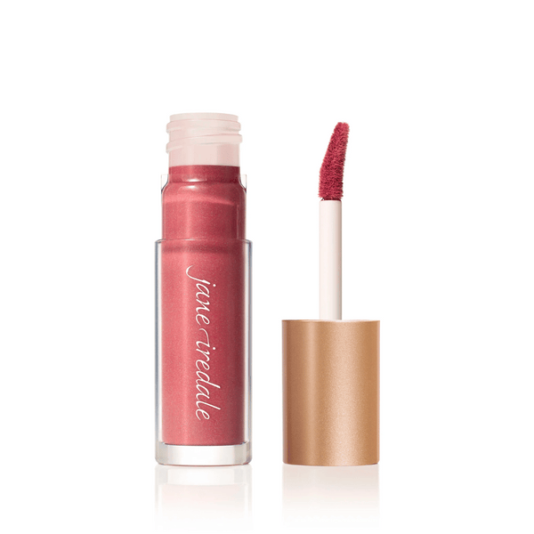 Beyond Matte® Lip Stain | Jane Iredale in a shimmering pink shade with a precision applicator and rose gold cap, designed for long-lasting, vibrant lip color.