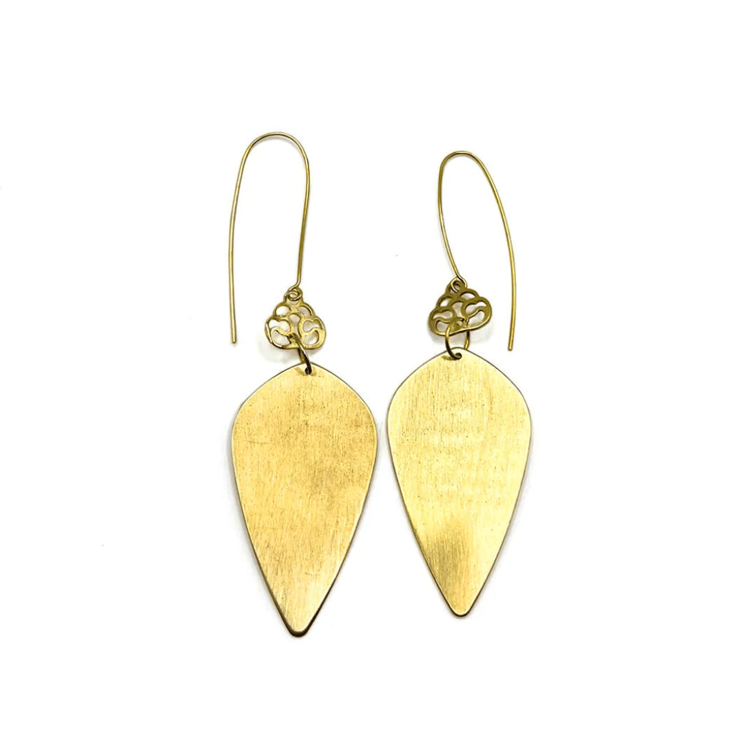 Brass Droplet Earrings | Purpose Jewelry