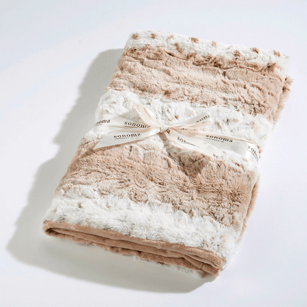 Soft folded Spa Blankie - Arctic Circle Lavender | Sonoma Lavender with a plush, textured surface and tied with a branded ribbon, perfect for wellness and relaxation.