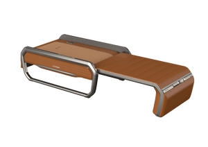 CERAGEM V6 Therapeutic Thermal Home Massager | Ceragem in brown with metal frame, designed for body care and wellness with advanced thermal massage technology.