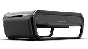 CERAGEM V6 Therapeutic Thermal Home Massager | Ceragem shown from a side perspective, highlighting its sleek black design and modern wellness device features for body care and recovery.