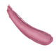 Vitamin Glaze® Oil Infused Lip Gloss – Violet Orchid | Farmhouse Fresh with a shimmery mauve shade shown alongside violet orchid flowers on a soft pink background in a skincare and beauty setting.