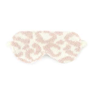 Soft textured eye mask in a light leopard print pattern designed for comfort and relaxation, Eye Masks - Leopard - Chenilla Classic™ - O/S | Kashwére.