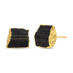 Meghan Bo Designs Black Tourmaline Stud Earrings ER020