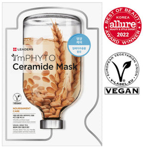 ImPHYTO Ceramide | Leaders nourishing skincare mask featuring natural ceramide ingredients, vegan certified, designed for hydration and skin barrier support.