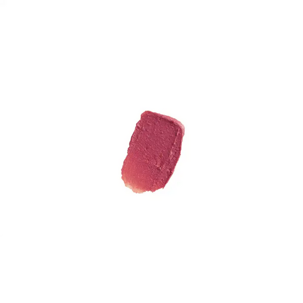 Smudge of deep violet-pink lip tint cosmetic product sample representing Le Lip Tint | French Girl with creamy texture on white background.