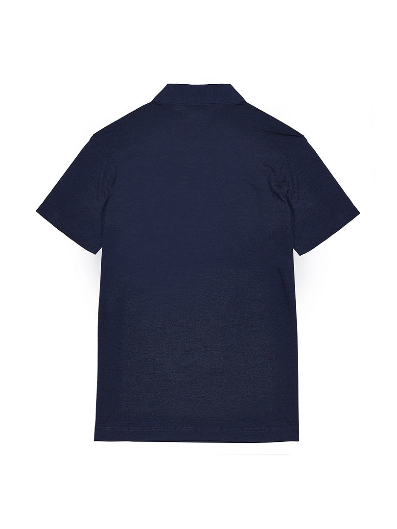 Navy All-Seasons Polo Jersey Short Sleeve | Corso Mille