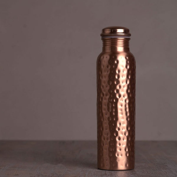 Hammered Copper Bottle (24oz) | Lucky Owl