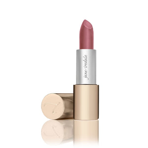 Triple Luxe Long Lasting Naturally Moist Lipstick | Jane Iredale in a soft pink shade with a sleek gold and silver casing, designed for long-lasting, moisturizing wear.