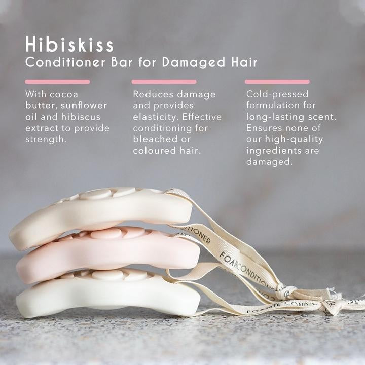 Hibiskiss Conditioner Bar - For Damaged Hair | Foamie