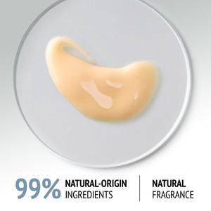 Close-up of a beige serum texture sample highlighting its natural origin, related to Sublime Skin Intensive Serum Refill | [ comfort zone ] skincare product.