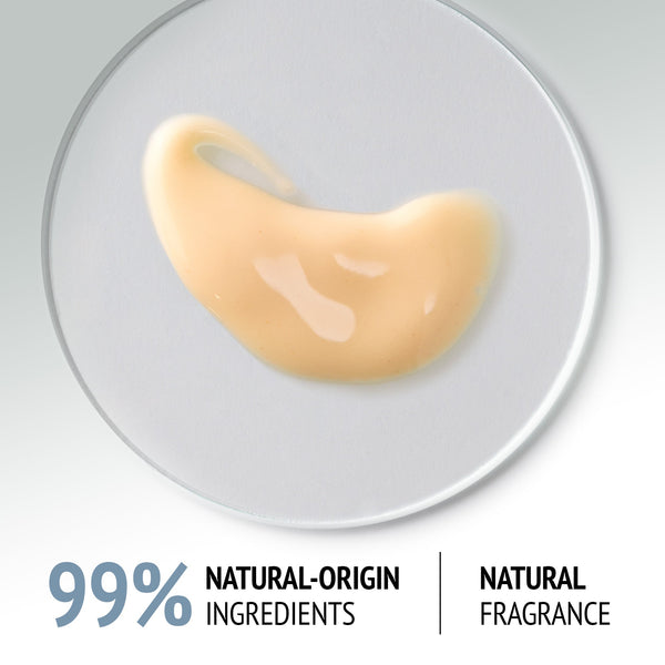 Close-up of a beige serum texture sample highlighting its natural origin, related to Sublime Skin Intensive Serum Refill | [ comfort zone ] skincare product.