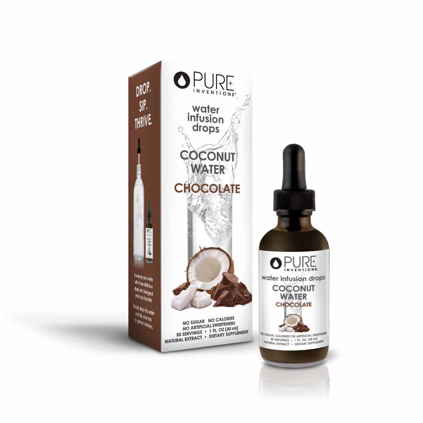 Coconut Chocolate Water Infusion Drops | Pure Inventions