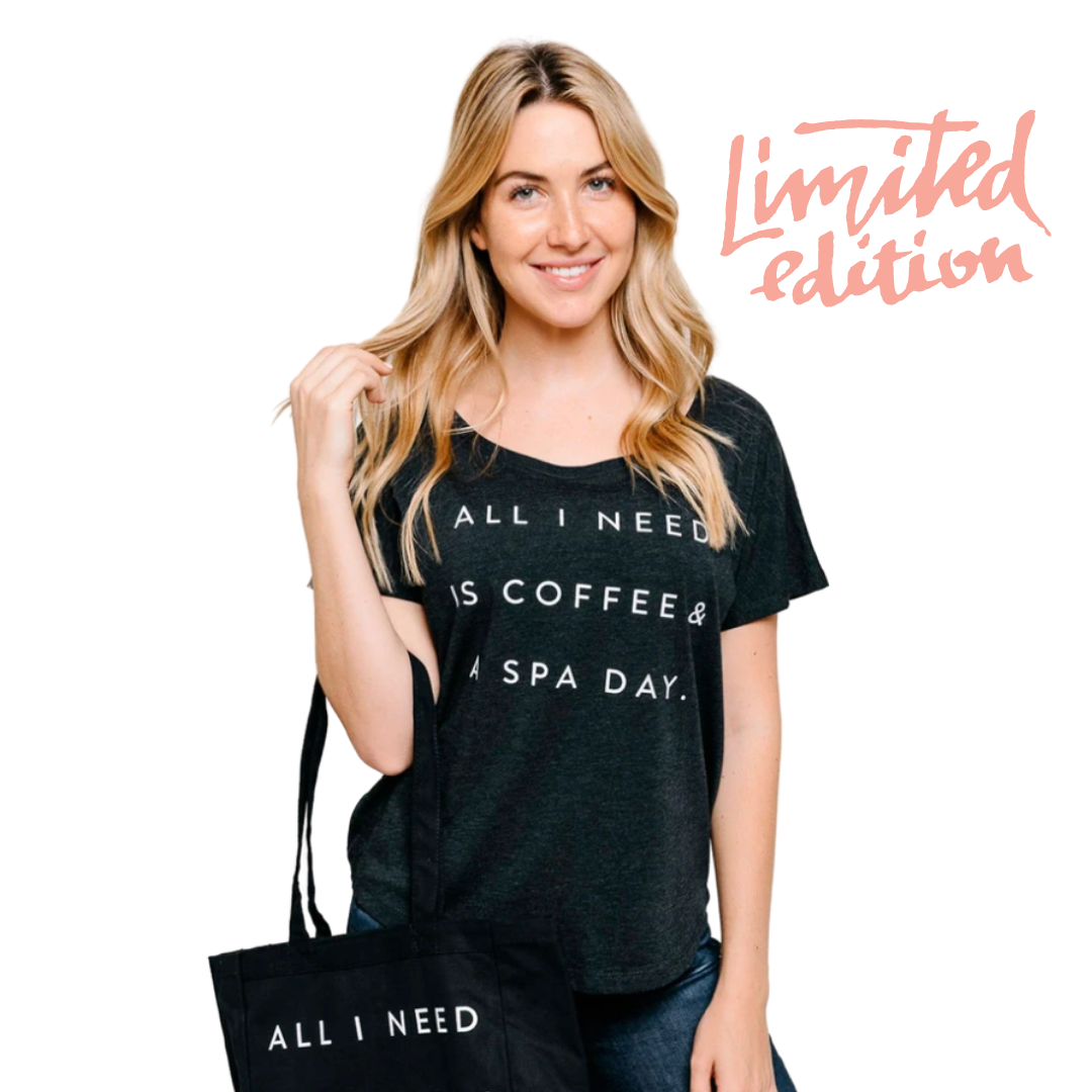 Limited Edition Promotion - Coffee and Spa Day dolman tee | Live Love Spa
