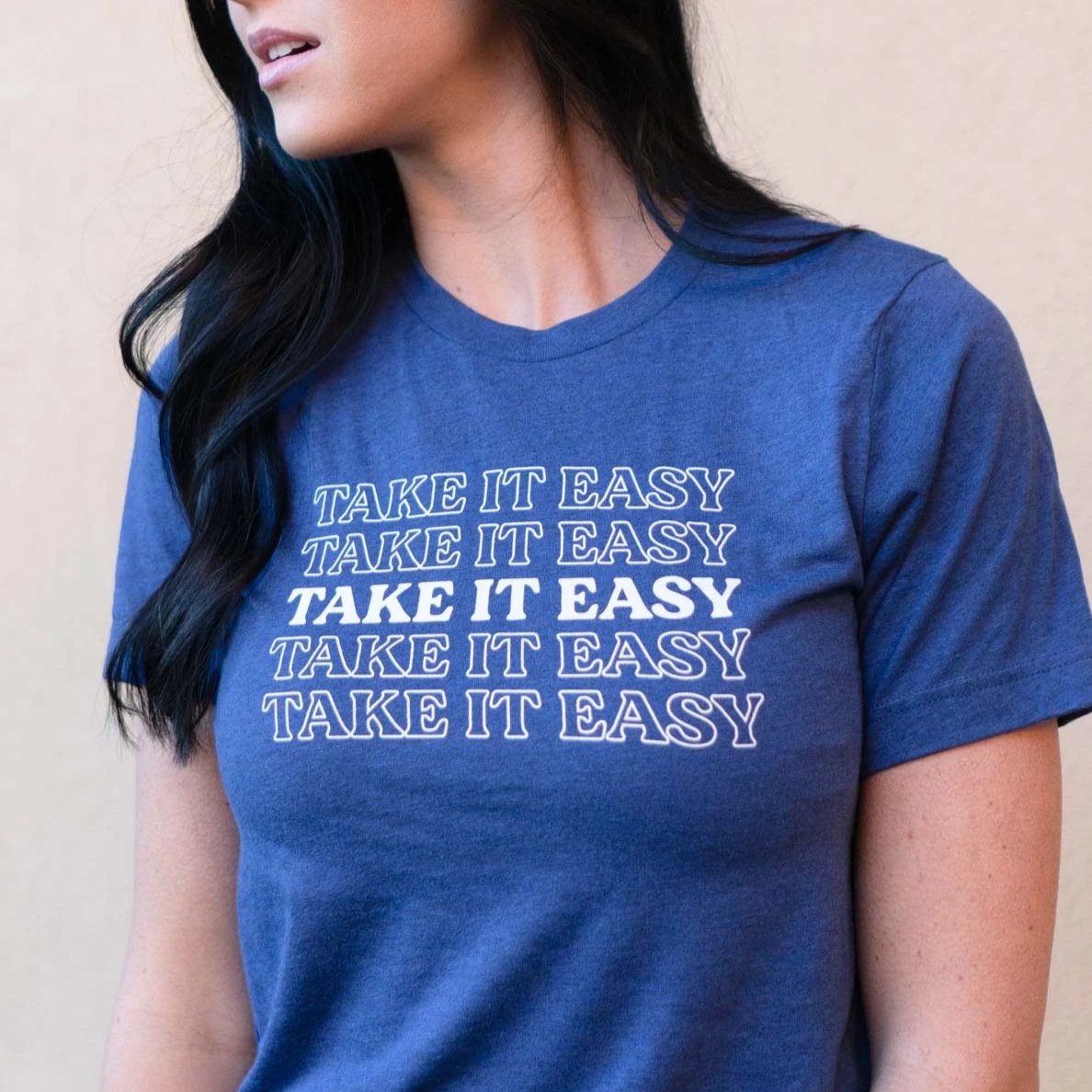 Take It Easy Unisex Crew Neck T-Shirt | Lucky Owl