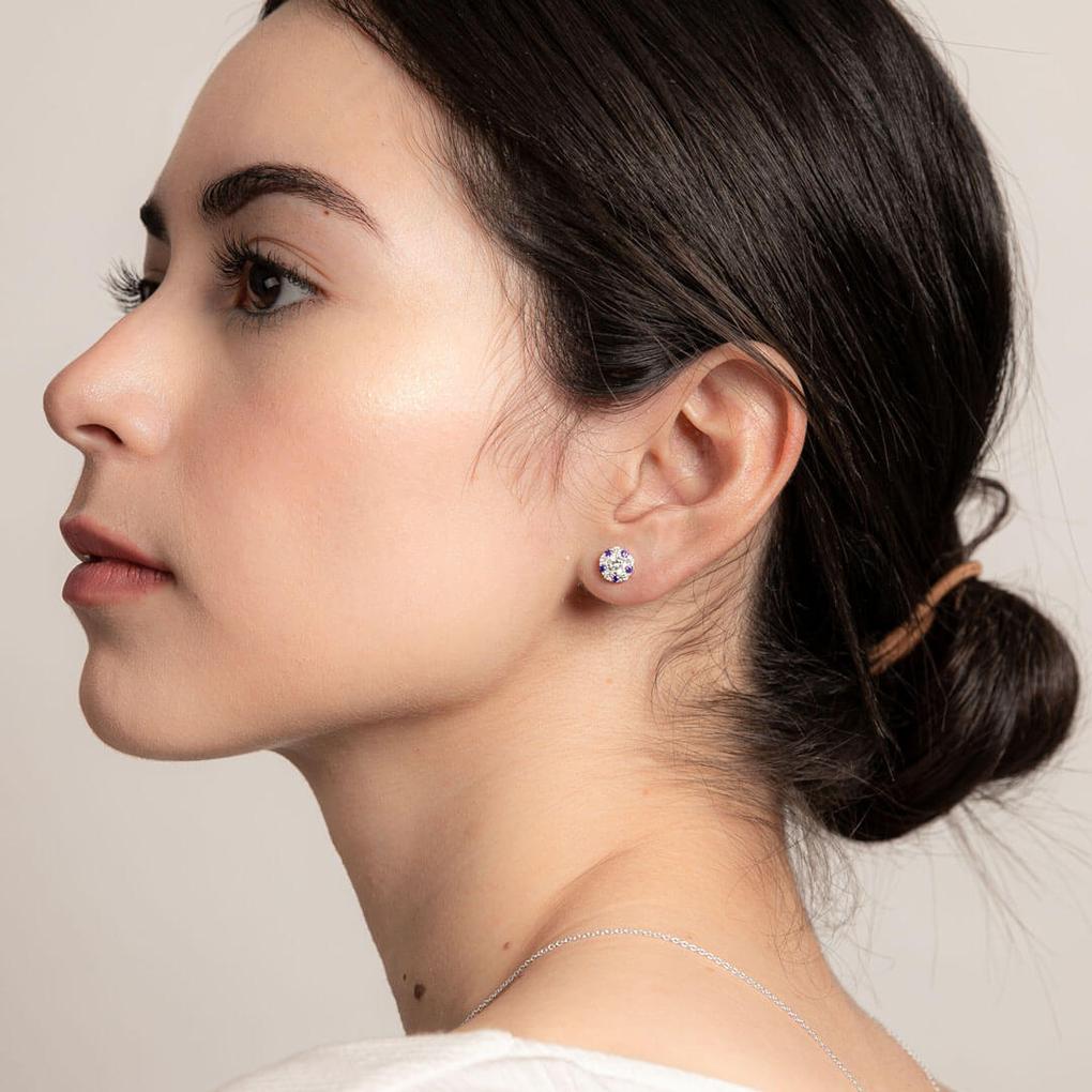 Pure Shine Halo Stud Earrings | Little Sparkles