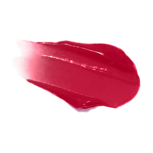 Glossy berry red swatch of Hydropure Hyaluronic Lip Gloss | Jane Iredale showcasing smooth, moisturizing lip color with a vibrant, shiny finish for skincare and beauty.