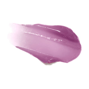 Close-up of a glossy, smooth swatch of light purple lip gloss showcasing the Hydropure Hyaluronic Lip Gloss | Jane Iredale texture and color for skincare and wellness beauty.