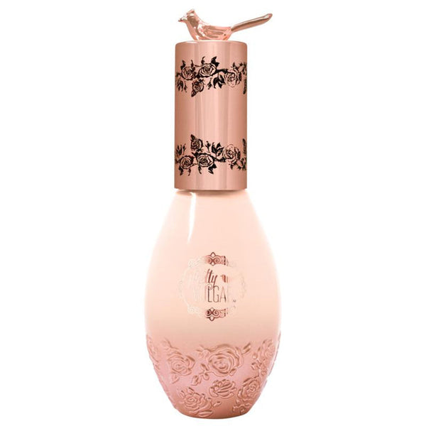 Elegant bottle of Cool AF Lava Water Foundation | Pretty Vulgar featuring a rose gold cap with a bird design and embossed floral patterns, ideal for skincare and beauty routine.
