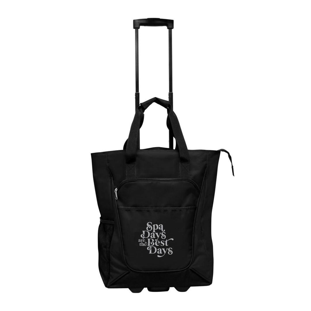 Spa Days are the Best Days Tradeshow Rolling Tote | Live Love Spa