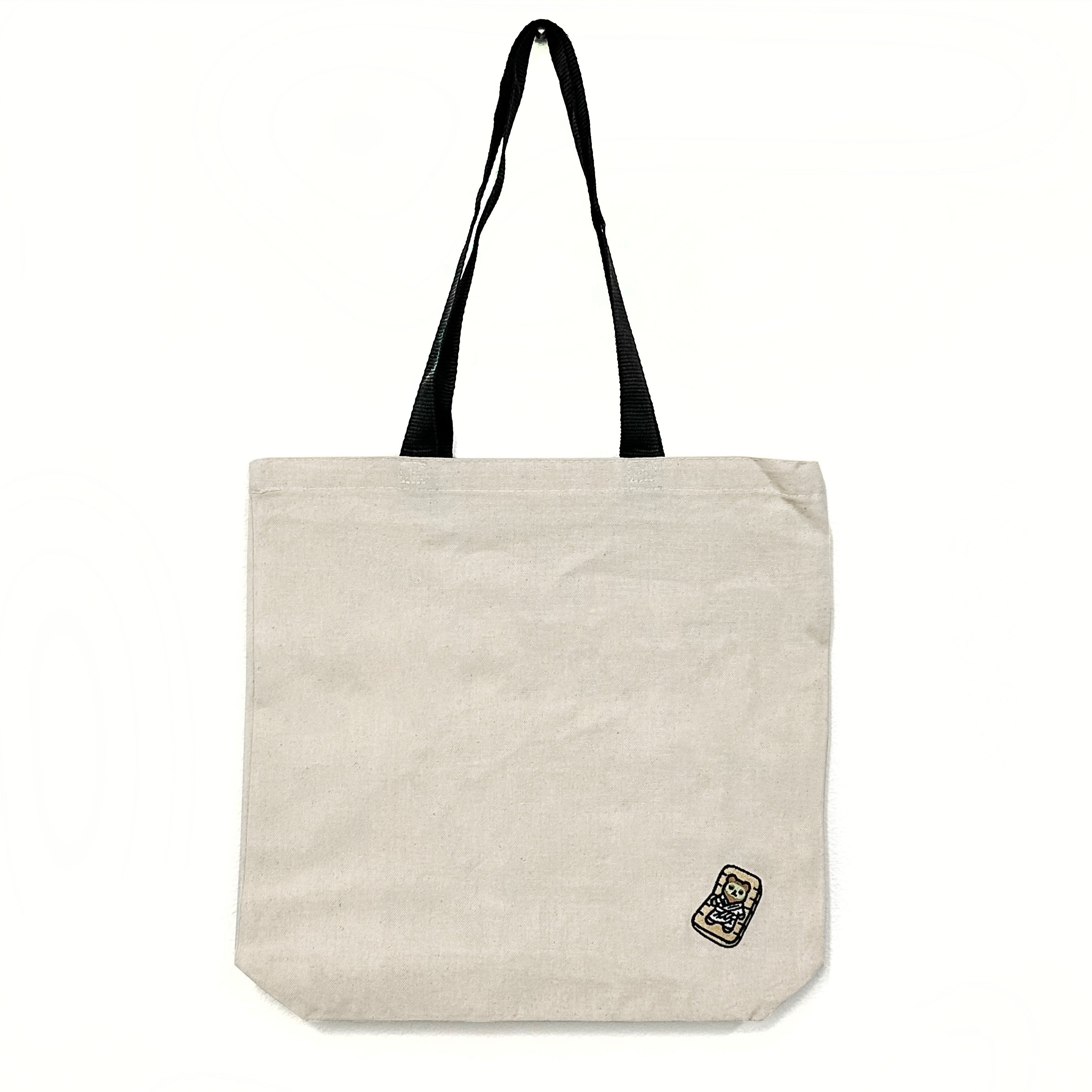 Canvas Totebag - with Embroidered Spa Bear | Lucky Owl