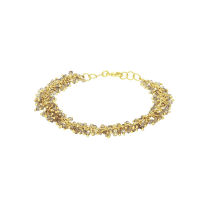 Fringe Bracelet | Catherine Weitzman Jewelry featuring delicate gold tones with small clustered beads creating a textured, elegant accessory perfect for enhancing any outfit.
