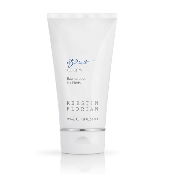 White tube of FuB Balm | Kerstin Florian foot care product designed for hydration and skin nourishment, displayed against a plain white background for skincare and wellness supplement use.