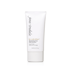 Smooth Affair Illuminating Face Primer | Jane Iredale in a sleek white tube, designed to enhance skin’s natural radiance and provide a glowing skincare base.