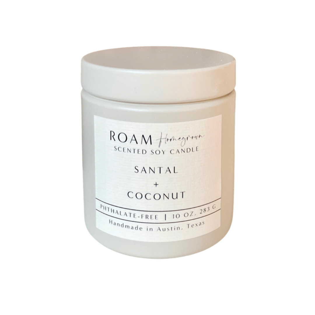 Santal + Coconut 10 oz Candle | ROAM Homegrown